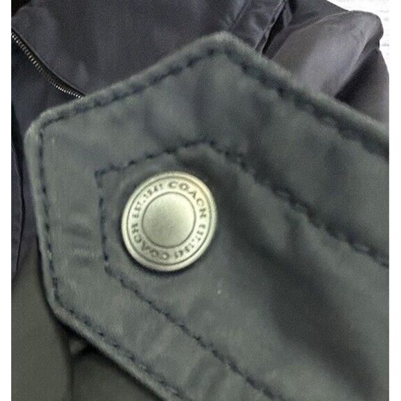 Coach Hadley Anorak‎ Rain Zip Up Jacket Navy Blue Casual Women's Sz Med - Picture 6 of 16
